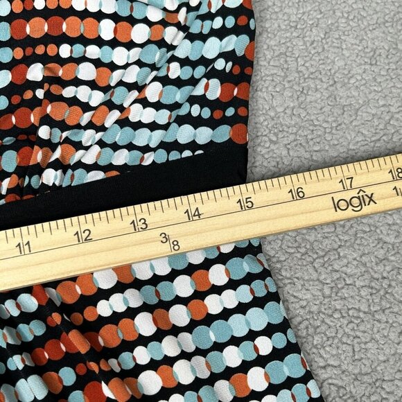 Tempted Hearts Babydoll Top Womens XL Abstract Polka Dot Tie Back Empire Y2K - Picture 10 of 11